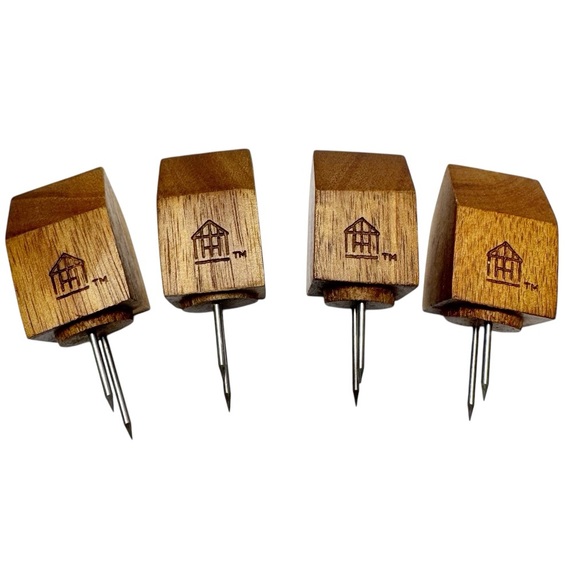 Hearth & Hand Acacia Wood House Corn Cob Holders - Picture 1 of 8